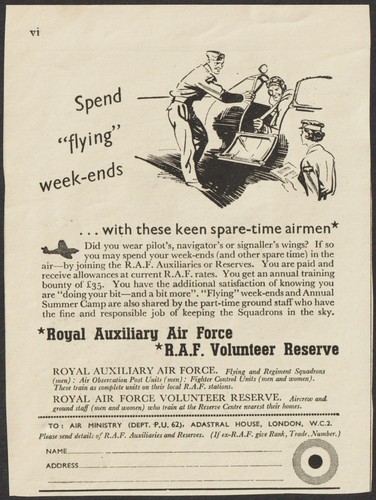 Volunteer reserve - r.a.f.,