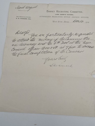 Rare 1915 ww1 barnet - ww1,