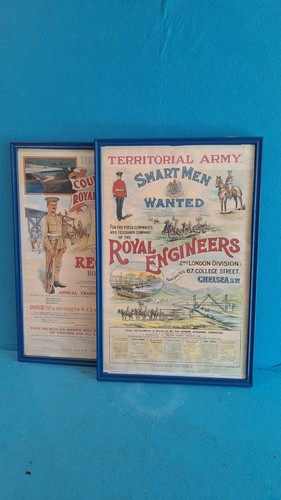 Paire framed british army - of,